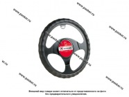 Оплетка на руль AUTOPROFI AP-396 BK (L) черная|Код 40957