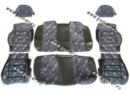 Чехлы Daewoo Nexia до 2008г жаккард/кожзам задняя спинка целая|Код 42468