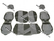 Чехлы Hyundai Accent жаккард/кожзам задняя спинка раздельная|Код 42471