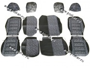 Чехлы Ford Focus-2 жаккард/кожзам задняя спинка раздельная|Код 42479