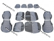 Чехлы Skoda Octavia Tour жаккард/кожзам задняя спинка раздельная|Код 42485