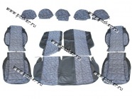 Чехлы Chevrolet Aveo до 2011г жаккард/кожзам задняя спинка раздельная|Код 42488