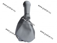 Ручка КПП 2108-099 Сфера кожзам+чехол АвтоБра серая|Код 42587