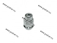 Гайка колесного болта М12х1,25 кл19 ВАЗ 2121 213 ОКА на литые диски хром глух с буртиком|Код 4402