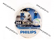 Лампа галоген 12V H4 60/55W P43t Philips CrystalVision 12342CVSM|Код 44758