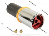 Насадка на глушитель № 505 Haktan HT хром D-38-48 болты|Код 46056