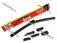 Щетки стеклоочистителя 33см универсальная Garde всесезонная бескаркасная WBF330 6 адаптеров|Код 46506