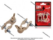 Клемма АКБ (+ -) без проводов латунь c крепежом 8мм гайка-барашек STARTVOLT SBT 002|Код 46528