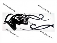 Наклейка Стикер на боковое стекло Девушка 50х50см черная 2шт|Код 47831