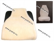 Накидка на сиденье меховая натуральная шерсть белая|Код 48570