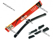 Щетки стеклоочистителя 35см универсальная Garde всесезонная бескаркасная WBF350 6 адаптеров|Код 50519