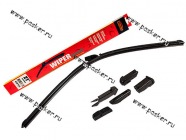 Щетки стеклоочистителя 53см универсальная Garde всесезонная бескаркасная WBF530 6 адаптеров|Код 50526