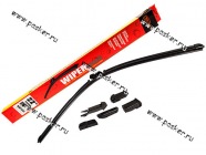 Щетки стеклоочистителя 55см универсальная Garde всесезонная бескаркасная WBF550 6 адаптеров|Код 50528