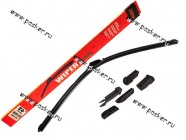 Щетки стеклоочистителя 65см универсальная Garde всесезонная бескаркасная WBF650 6 адаптеров|Код 50531