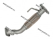 Труба приемная Hyundai Solaris KIA Rio с гофрокомпенсатором ФОБОС 30900|Код 53058