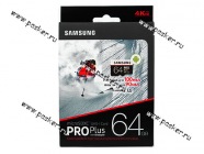 Карта памяти Micro SDXC   64Гб SAMSUNG PRO SDXC class10 UHS-I U3|Код 54066