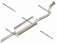 Глушитель Chevrolet Lanos ФОБОС закатной 56195|Код 56195