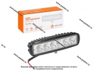 Фара светодиодная прямоугольная 18W 12/24V AIRLINE 6LED рассеиваемый поток света ALED005|Код 56923