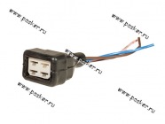 Колодка соединительная 3 контактная 6,3мм гнездо АВТОЭЛЕКТРОНИКА с проводом и пыльником|Код 58252