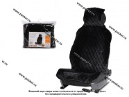 Накидка на сиденье меховая AIRLINE черная с коротким ворсом AFC-A-04|Код 58621