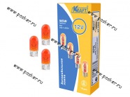 Лампа 12V5W W2.1x9.5d KRAFT 700037 желтая [упаковка 10 шт.]|Код 59050