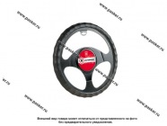 Оплетка на руль AUTOPROFI AP-396 BK (M) черная|Код 59476