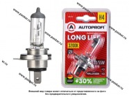 Лампа галоген 12V H4 60/55W P43T AUTOPROFI LONG LIFE +30% LNG-H4|Код 59713