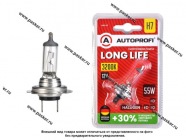 Лампа галоген 12V H7 55W PX26D AUTOPROFI LONG LIFE +30% LNG-H7|Код 59734