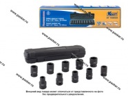 Головки торцевые ударные 1/2 10 предметов 10,12,13,14,15,17,19,21,22,24 мм KRAFT KT 702033|Код 60432