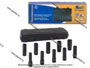 Головки торцевые ударные 1/2 высокие 10 предметов 10,12,13,14,15,17,19,21,22,24 мм KRAFT KT 702034|Код 60433