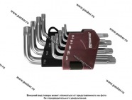 Ключи торцевые Г-образные T-TORX 9 предметов Т10-T50 с центрированным штифт. короткие Thorvik TTKS9S|Код 60712