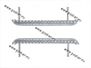 Порог-подножка дополнительный 2121-213, 21214 с алюминиевым листом|Код 61870