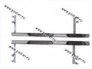 Порог-подножка дополнительный 2123 Chevrolet Niva труба с простопью|Код 61871