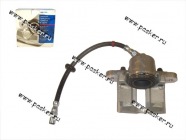 Цилиндр передний тормозной со скобой и шлангом 2108-099 2113-15 АвтоВАЗ левый|Код 62667