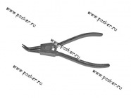 Съемник стопорных колец на расжатие загнутый|Код 6274