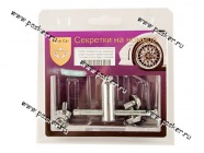 Секретки на номерные знаки под винт хром конусная головка в блистере с ключем|Код 63529