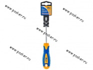 Отвертка шлицевая 3*100 противоскользящая рукоятка KRAFT 700410|Код 63737