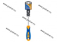 Отвертка шлицевая 6*100 противоскользящая рукоятка KRAFT 700413|Код 63743