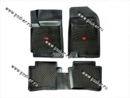 Коврики Kia Rio III с 2011г по 2017г резиновые AgateK|Код 64105