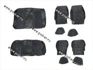 Чехлы Daewoo Nexia с 2008г жаккард/кожзам задняя спинка целая|Код 64121