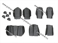 Чехлы Chevrolet Cruze с 2009г жаккард/кожзам задняя спинка раздельная|Код 64124