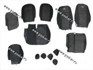 Чехлы Ford Focus-3 с 2011г жаккард/кожзам задняя спинка раздельная|Код 64125