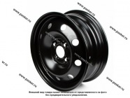 Диск колесный 14/5,5J/4*100/ET43/d60 Magnetto Renault Logan черный 14000 AM|Код 64834