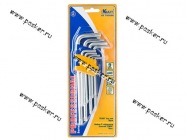 Ключи торцевые Г-образные TORX 9 предметов T10-T50 KRAFT 700566|Код 65465