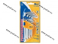Ключи торцевые Г-образные TORX 9 предметов T10-T50 укороченные KRAFT 700567|Код 65467