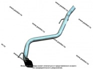 Труба выпускная Great Wall HOVER ФОБОС зад часть сталь DX52/53 алюмокремниевая AS120 24236|Код 67313