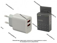 Зарядное устройство вилка LECAR 2 выхода USB|Код 69836