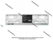 Рамка номерного знака LECAR белая шелкография с вкладышем|Код 70213