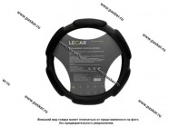 Оплетка на руль LECAR М 6 спонжевых подушечек черная|Код 70322