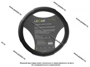 Оплетка на руль LECAR М штурвал черная|Код 70333